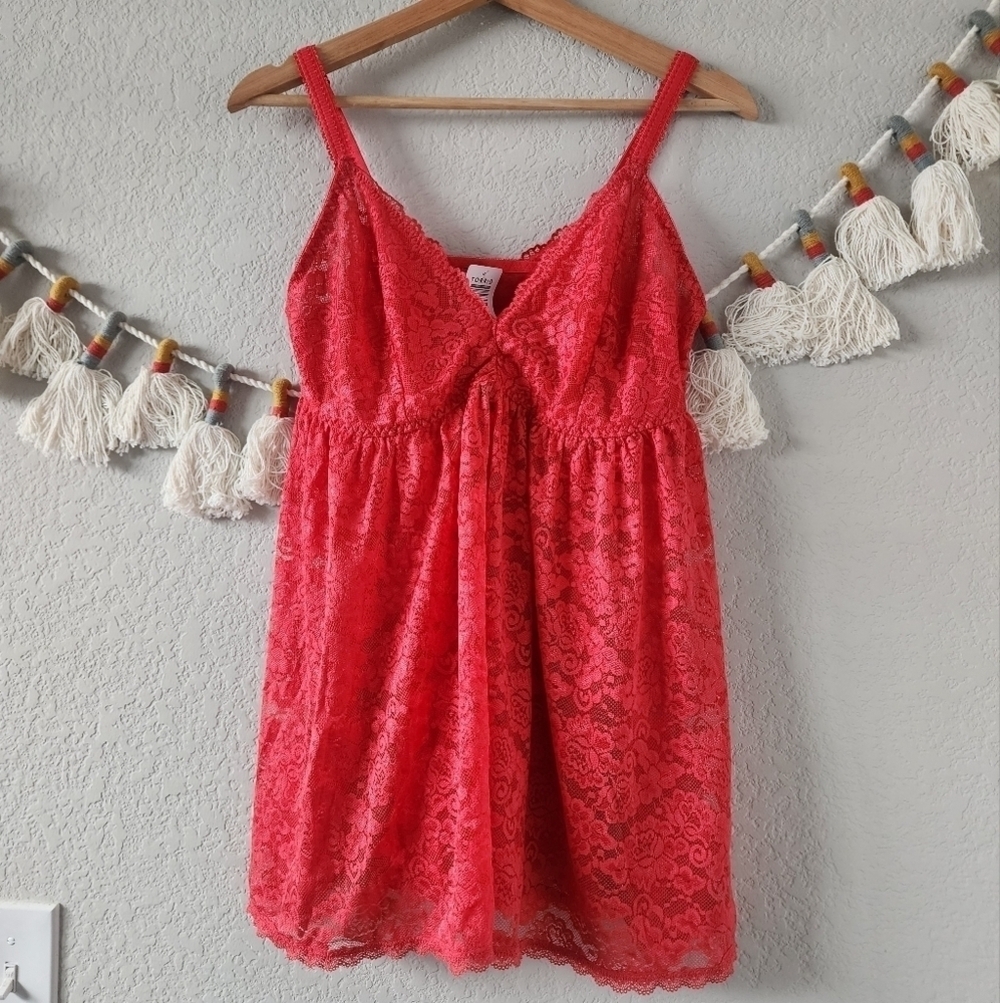 Torrid Simply Lace Babydoll Red Dress Intimates Lingerie Feminine Romantic NWT L